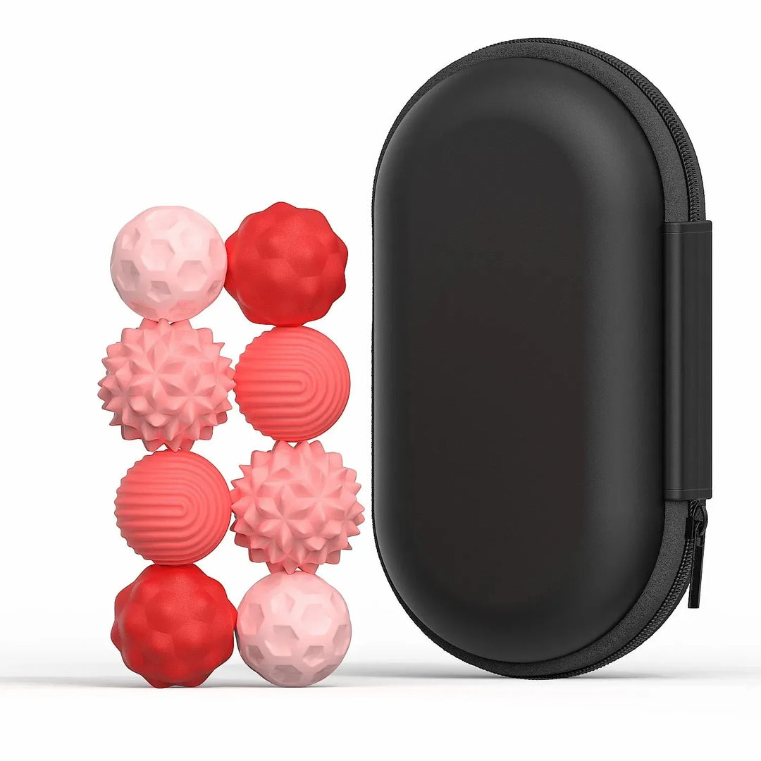 Anti-Stress Balls Set | Silicone Squeeze Balls for Hand Relaxation &amp; Grip Strength | Silent, Compact &amp; Pocket-Friendly 8