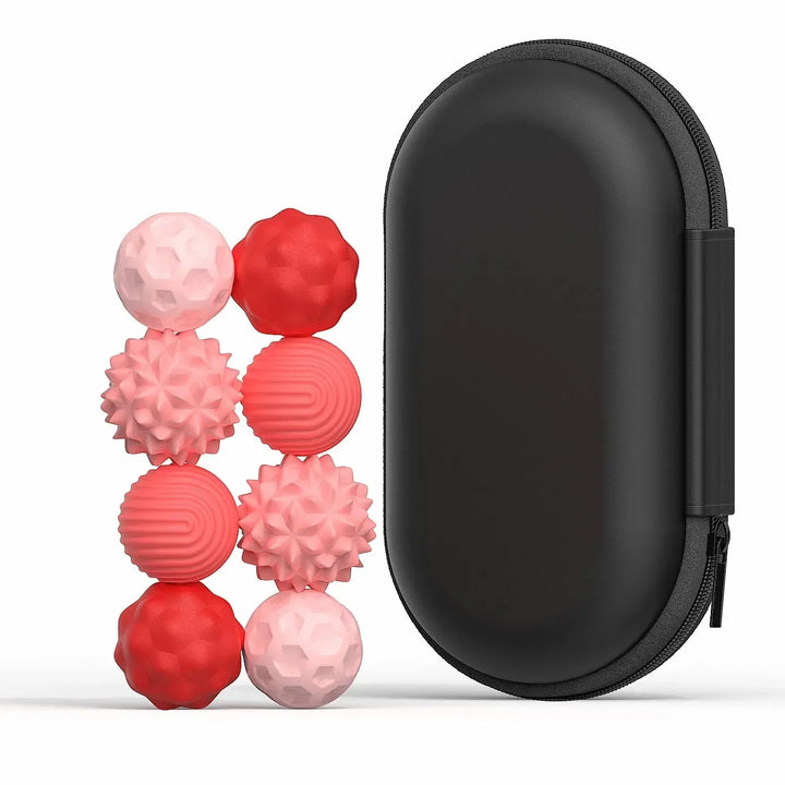 Anti-Stress Balls Set | Silicone Squeeze Balls for Hand Relaxation &amp; Grip Strength | Silent, Compact &amp; Pocket-Friendly 8