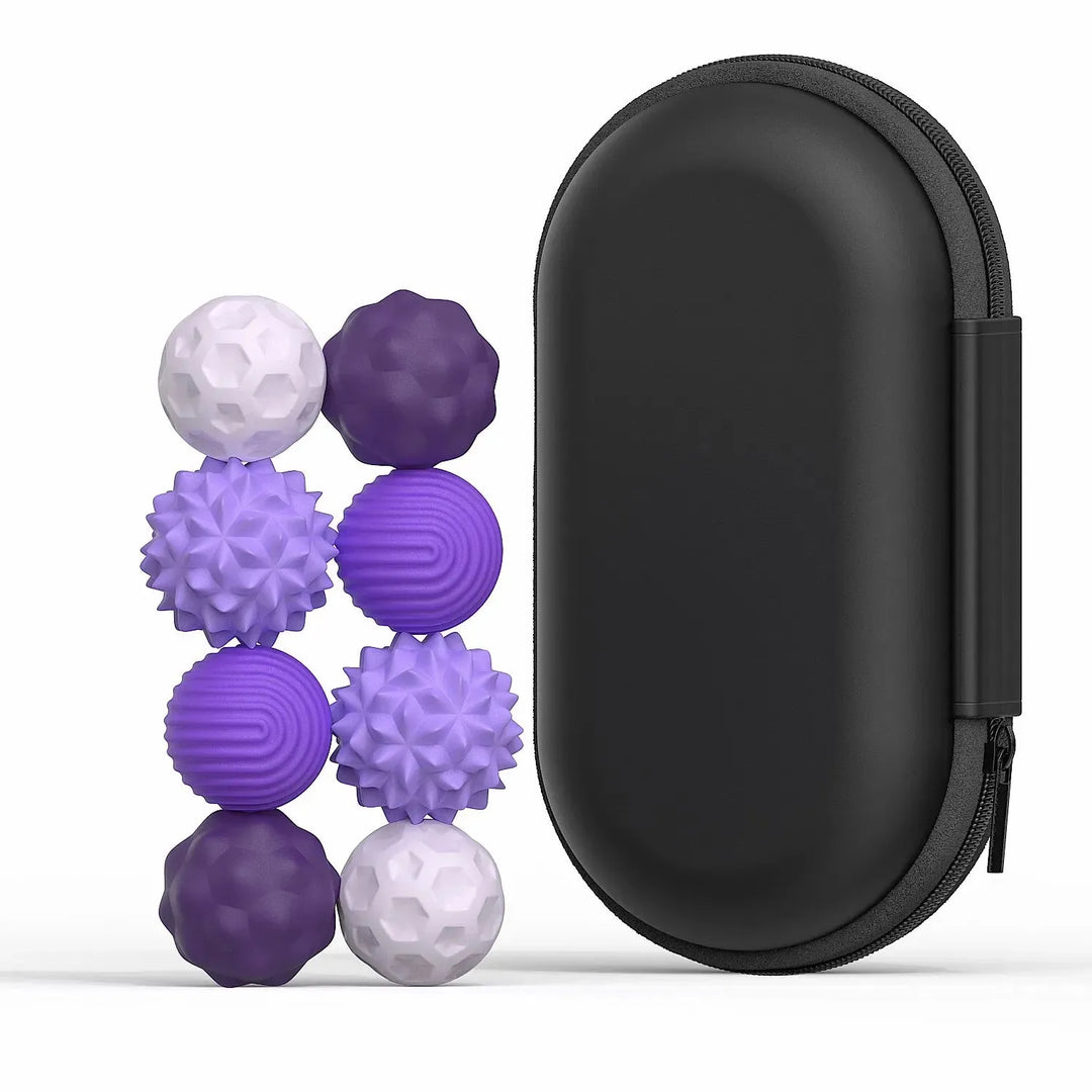 Anti-Stress Balls Set | Silicone Squeeze Balls for Hand Relaxation &amp; Grip Strength | Silent, Compact &amp; Pocket-Friendly 10