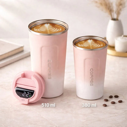 Thermal Mug with Digital Temperature Display | Leak-Proof Stainless Steel Travel Cup