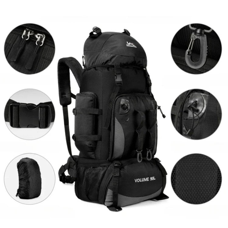 90 L Waterproof Hiking Backpack Breathable Rain Cover 3