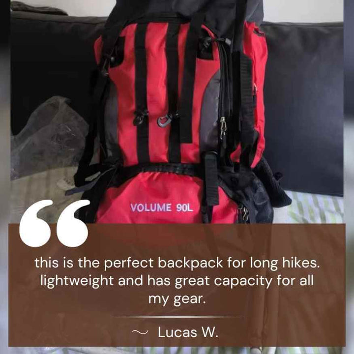 90 L Waterproof Hiking Backpack Breathable Rain Cover 6
