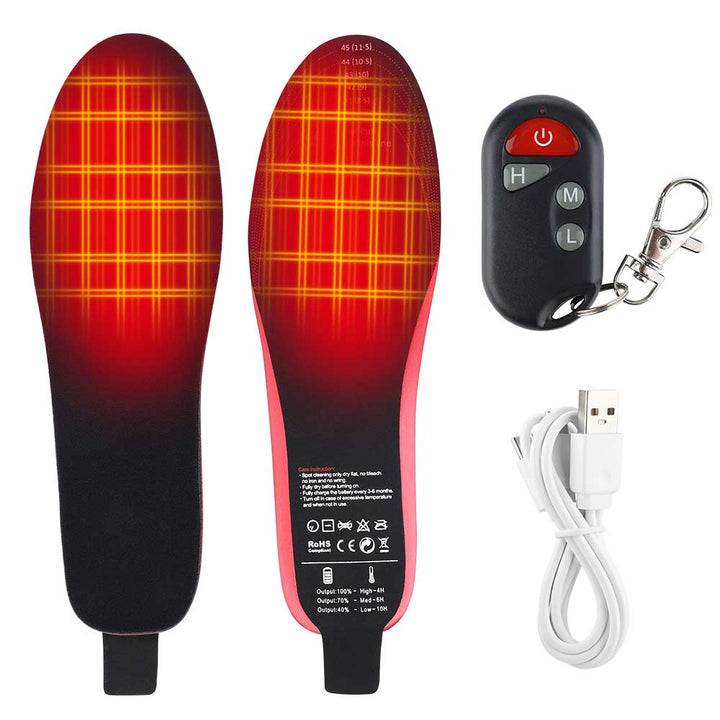Rechargeable Heated Insoles Remote Control Carbon Fibre with 9-Hour Warmth 2