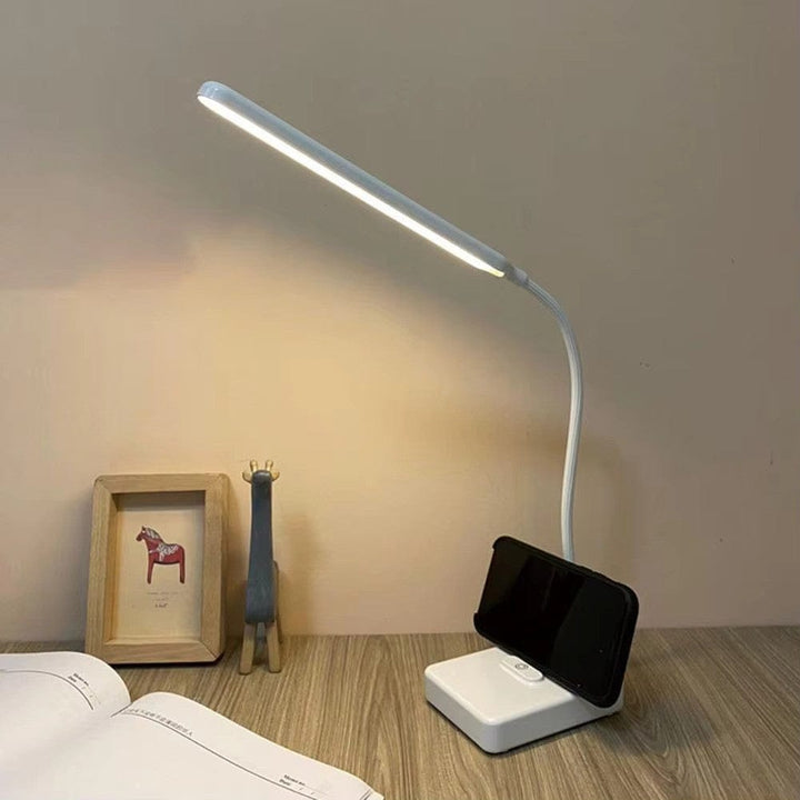Flexible Arm Desk Lamp, Rechargeable | 3 Light Colours, Touch Dimmer | USB-C or Plug-In, 6-8 Hour Runtime, 2.5W 8