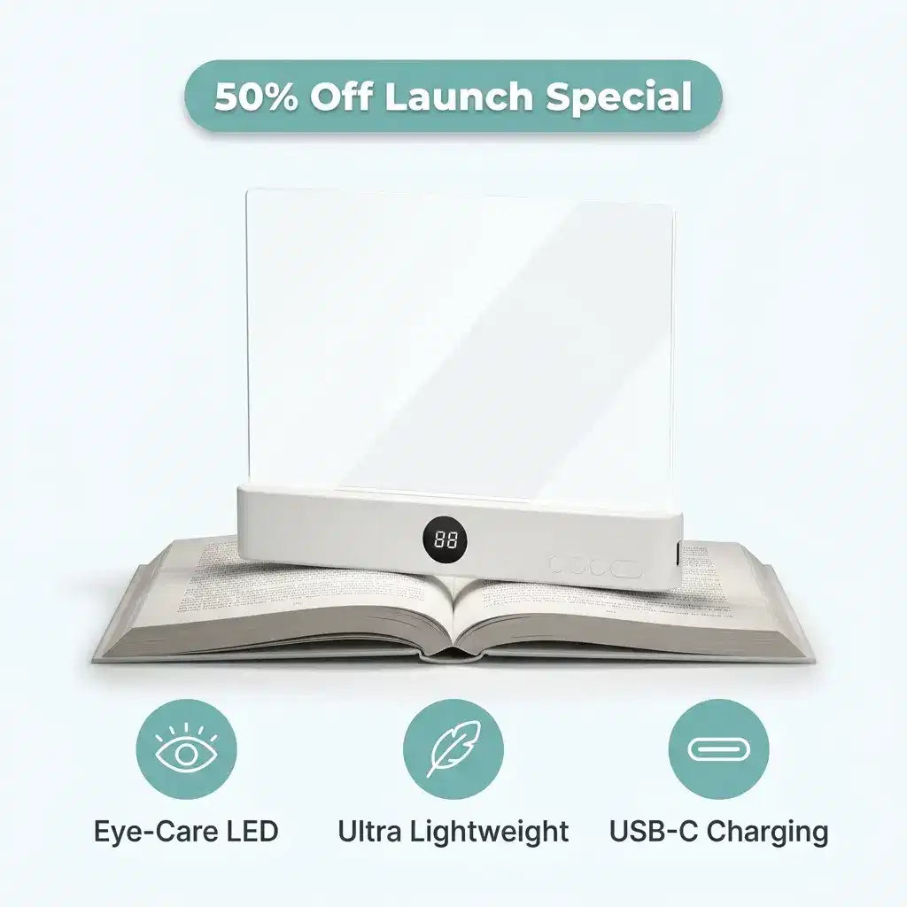 Bedside Reading Light | Focused Beam Keeps Partner in the Dark | Flicker-Free Panel with Micro-Etched Lens for Shadow-Free Clarity 1