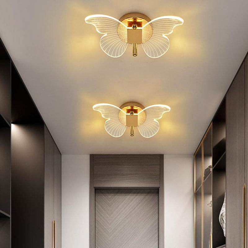 Butterfly LED Wall Lamp Acrylic | Tricolour Dimmable Lighting, Plug-In Installation | Energy-Saving Ambient Glow 6